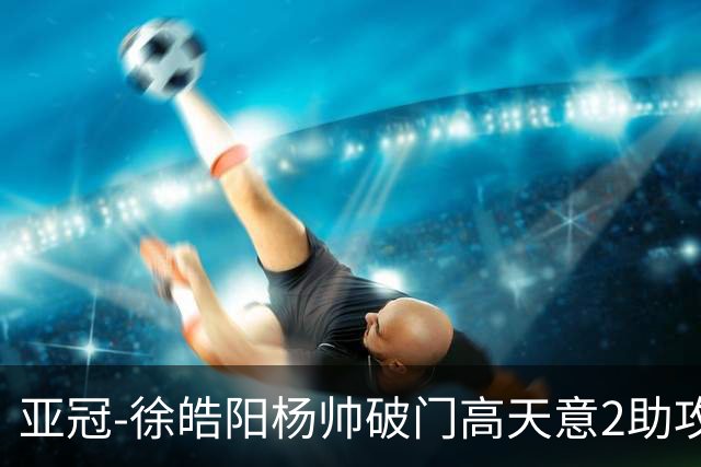 亚冠-徐皓阳杨帅破门高天意2助攻 申花2-1淡滨尼流浪者